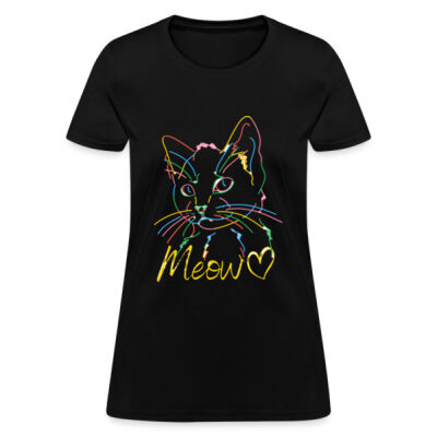 Playera Neón Meow Miniatura