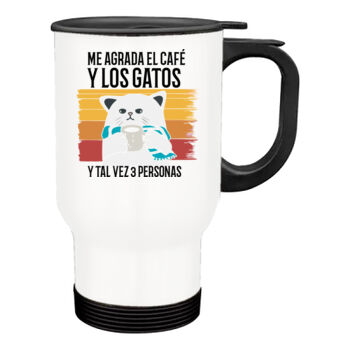 Termo Cafetero I Like Cats And Coffee Miniatura