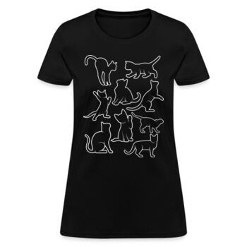 Playera Dama Gatos Collage  Miniatura