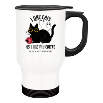 Termo Cats And Coffee Black Miniatura