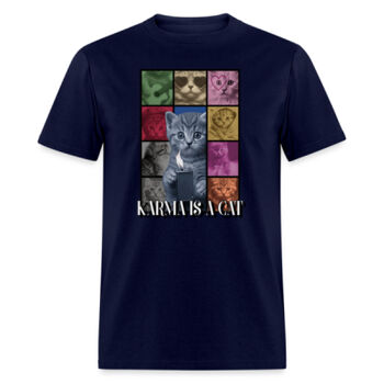 Playera Unisex Karma Is A Cat Miniatura