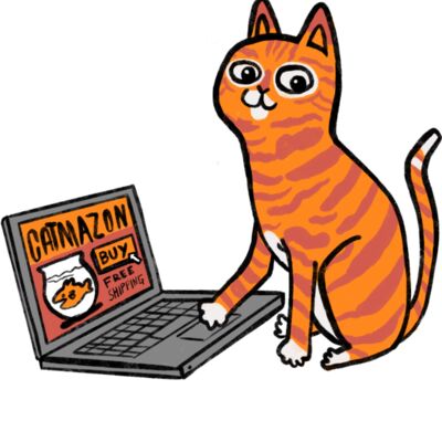t shirt design creator with an illustration of a cat shopping online 3245f  1  Miniatura