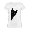 Playera Dama: Algodón Peinado Cuello V Miniatura