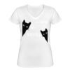 Playera Dama: Algodón Peinado Cuello V Miniatura