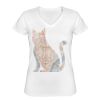Playera Dama: Algodón Peinado Cuello V Miniatura