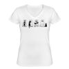 Playera Dama: Algodón Peinado Cuello V Miniatura