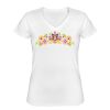 Playera Dama: Algodón Peinado Cuello V Miniatura