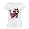 Playera Dama: Algodón Peinado Cuello V Miniatura