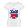 Playera Dama: Algodón Peinado Cuello V Miniatura